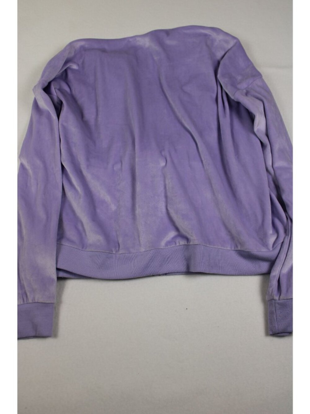 Bebe Womens Lavender Velour Zip-Up Jacket With Logo Embroidery Size XL - Picture 4 of 4